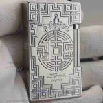 Perfect Copy S.T. Dupont Ligne 2 Silver Plated With Engraving Lighter